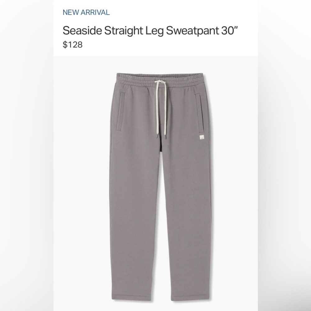 Vuori Seaside Gray Sweatpants